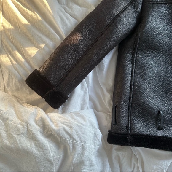 Zara faux fur leather jacket size XS - Picture 7 of 11